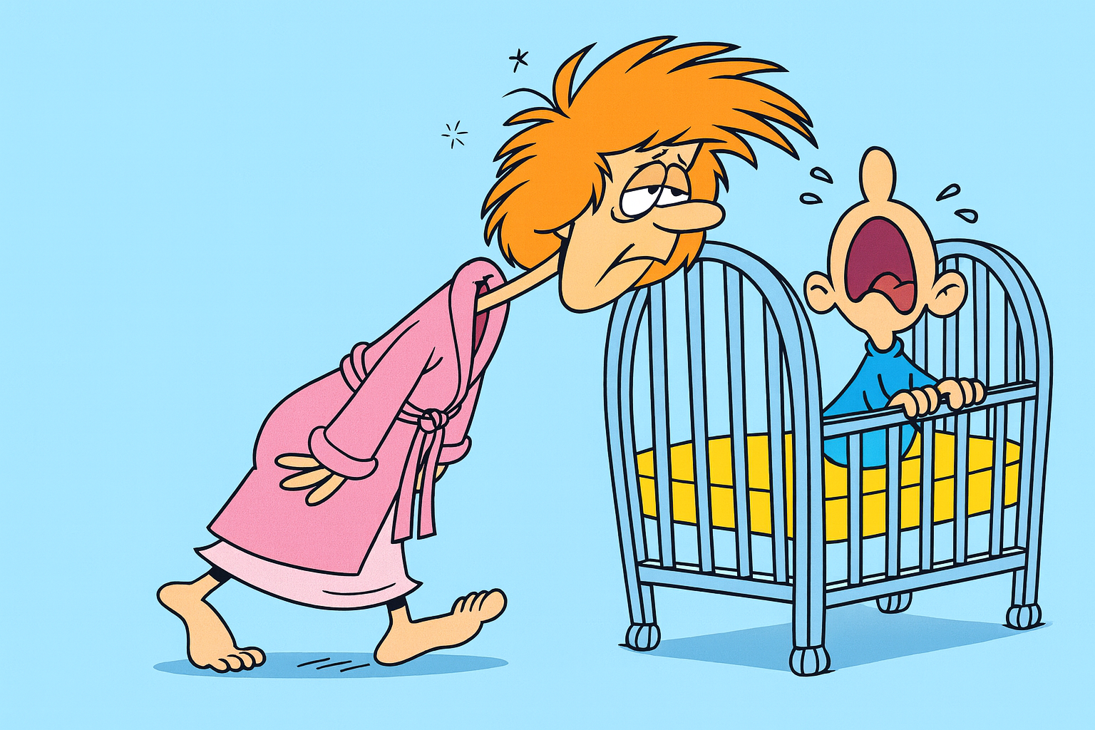 Waarom wordt een baby van 3, 5, 7 of 9 maanden vaker ’s nachts wakker dan een pasgeborene